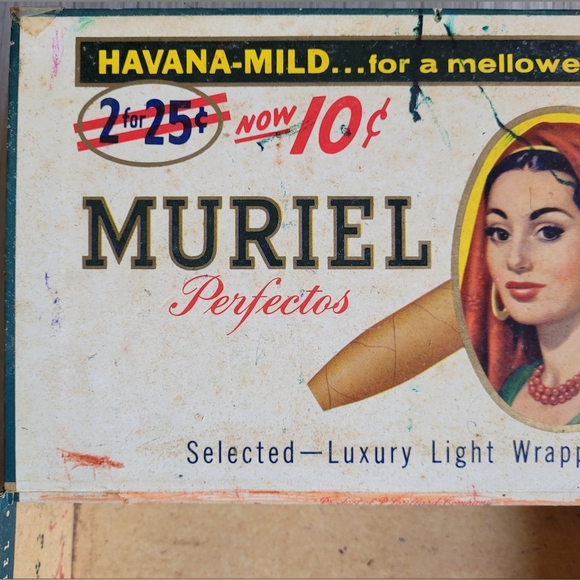 Muriel Perfectos Cigar Box - Havana-Mild - Product of P. Lorillard Company - Picture 11 of 16
